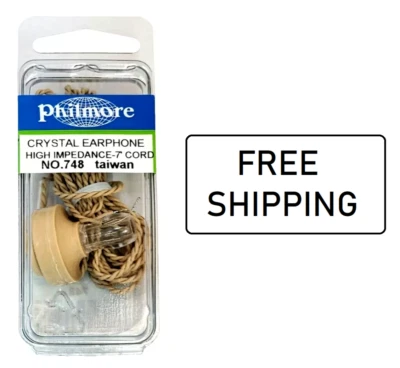 Philmore Hi Impedance Radio Crystal Earphone - 7' Cord - Radio - Philmore 748