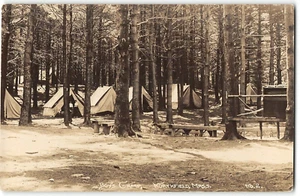 RPPC NORTHFIELD, MA tienda de campaña para niños camping década de 1920 foto postal vintage - Imagen 1 de 2