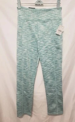 Leggings Capri J Crew Factory AZ162 XS Verde Blanco Bolsillos Tinte Espacial Foto 1 de 4