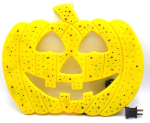 Lucky Seven Light Window Jack o Lantern Pumpkin Stars Window Halloween Set of 2 - Picture 1 of 4