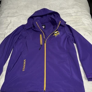 Men’s Minnesota Viking Winter Jacket Removable Hood Purple and Gold Size XLarge - Picture 1 of 8