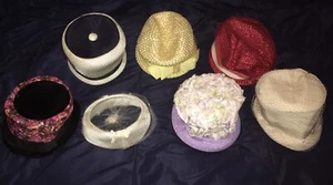 Lot Of 7 Vintage Union Made Ladies Hats - Picture 1 of 10