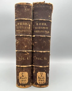 The Science of Therapeutics Homeopathy 2 Volume Bernhard Baehr 1869 1st Edition - Imagen 1 de 18