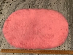 Vintage LN Style House Montgomery Ward Fuzzy Fur Bath Mat Rug 24 X 30 Pink - Picture 1 of 8