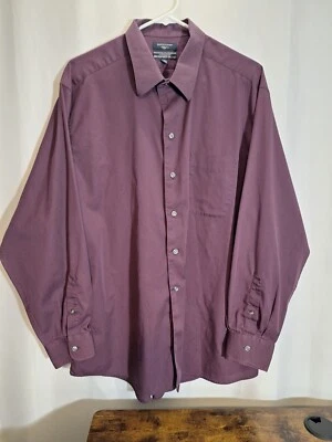 Dockers Men's Long Sleeve Microblend Shirt Size XL, 17/17½, 34/35 Purple-NICE - Image 1 of 4