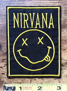 Nirvana Aufnäher Bügelbild Nähen Rock Metal Musik Kurt Cobain Geschenk - Bild 1 von 1