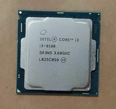 Intel Core i3-8100 SR3N5 CPU Processor 3.6GHz Quad-Core LGA1151 Socket 6MB - Image 1 of 2