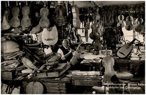 Tarjeta postal de Mittenwald ~ 1950/60 taller del constructor de violines Johann Reiter - Imagen 1 de 1