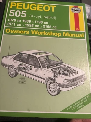 Haynes Owners Workshop Manual Peugeot 505 (4-cyl, Petrol) 1979 - 1989 - Image 1 of 4