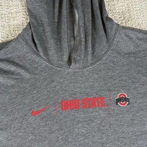 The Nike Tee Men’s XL Ohio State Buckeyes Gray Short Sleeve Hoodie Shirt - Picture 1 of 5