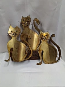 MCM Brutalistische Metall Katze Wandbild hängend - Bild 1 von 22