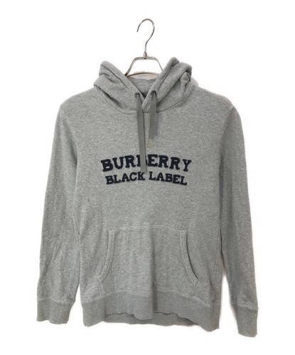 BURBERRY BLACK LABEL Pullover felpa con cappuccio grigio taglia 2