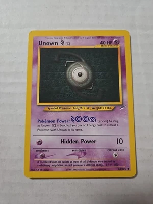 UNOWN Z - 60/105 - Neo Destiny - Uncommon - Pokemon Card - WOTC  - Image 1 of 2