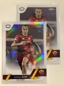 2022-23 Topps Chrome UEFA Women’s Andressa Alves RC (2) Refractor & 60 AS Roma - Picture 1 of 2
