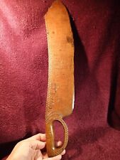  ANTIQUE dated 1850 !! ORIGINAL HARD WOOD LINEN FLAX SWORD BEATER SWEDEN SWEDISH