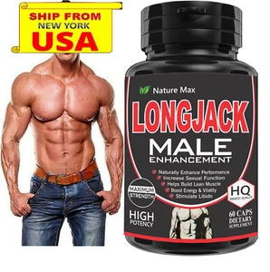 LONGJACK 1275 Male Enhancement pills for Stamina, Potency - 1 Bottle 60 Capsules - Picture 1 of 4
