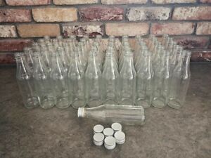 50 Flaschen 250ml Glas 0,25l leer mit 50 Deckel