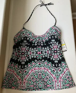 Kenneth Cole Reaction Badeanzug Tankini Neckholder Top Gr. M Mehrfarbig NEU mit Etikett - Bild 1 von 9
