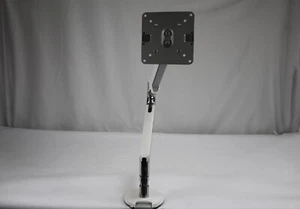 Humanscale M2 White Trim Single Monitor Polished Aluminum Clamp Arm 5-15lbs - Picture 1 of 9