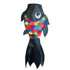 30" LG Black Rainbow Damsel Fish windsock, In the Breeze ITB-5225