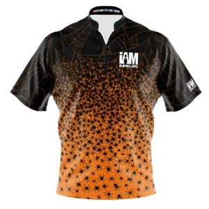 I AM Bowling™ Black & Orange Spiders Bowling Jersey Sizes S-4XL Moisture-Wicking - Picture 1 of 14