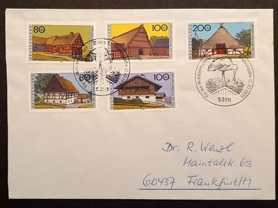 Germany stamp 1995 Humanitarian Relief Fund Farmhouses first day cover - Image 1 of 2