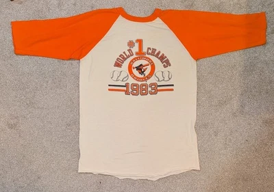 Baltimore Orioles Vintage 1983 World Series Champs Baseball Tee Adult Medium - Image 1 of 2