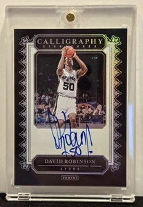 2024 Panini Photogenic Calligraphy Signatures David Robinson Auto #CAL-ROB - Picture 1 of 9