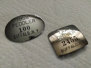 Vintage Taxi Driver And Peddler Pin Buffalo NY - Picture 1 of 6