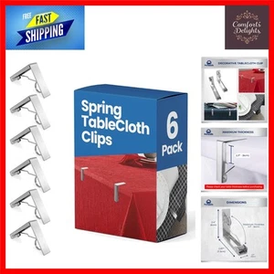 Multi-Purpose Stainless Steel Tablecloth Clips - Perfect for Picnics & Events - Picture 1 of 8