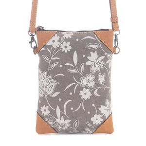 Borsa a tracolla piccola Flower Horse Trail - tracolla in pelle - zip chiusa - tasca posteriore con zip - Foto 1 di 5