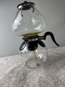 Vintage Silex Pyrex Lido Clear Double Handle Vacuum Glass Coffee Maker - Picture 1 of 7