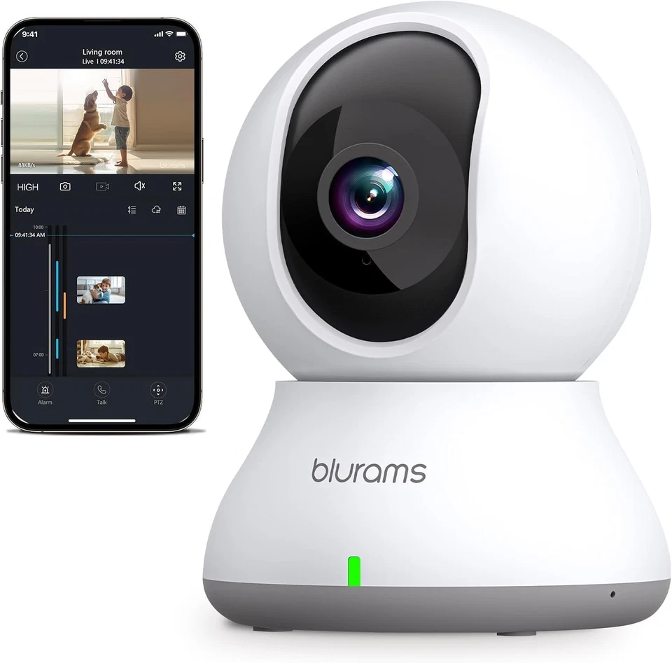 blurams Pet Camera 2K, Cameras for Home Security with One-Touch Call, Dog Camera