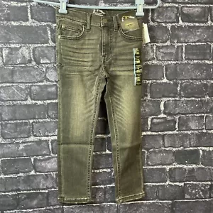 Art Class Boys' 6 Super Skinny Stretch Adj Waist Fit Jeans Distressed Black - Picture 1 of 8