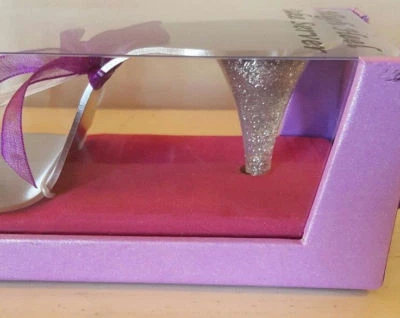 Nuevo Tacón Alto Servidor de Pasteles Ojo Salvaje Tacón Magnético Extraíble (Plateado) BODA Foto 1 de 2