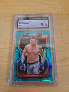 2021 Panini Prizm UFC Chris Weidman Teal Refractor Card 45/49 #88 CSG 9.5 Mint + - Picture 1 of 2