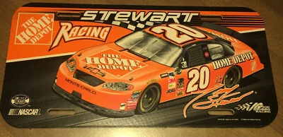 Nascar’s Tony Stewart #20 Home Depot Joe Gibbs Racing matrícula de plástico Foto 1 de 4