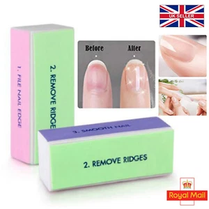 4 Way Acrylic Nail Buffer Buffing Sanding Block Files Salon Art UK SELLER New - Picture 1 of 12