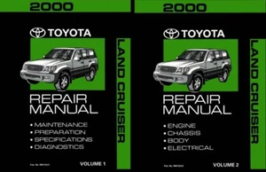 2000 Toyota Land Cruiser Shop Service Repair Manual Book Engine Drivetrain OEM - Picture 1 of 1