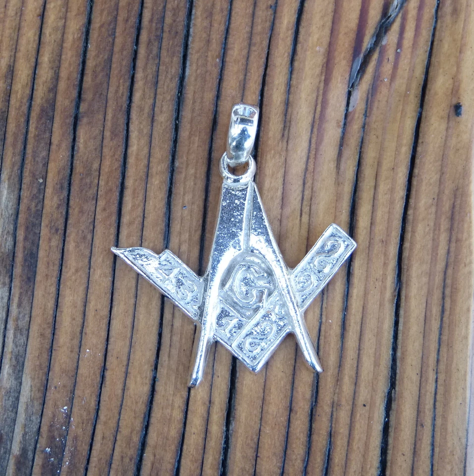 Grande Anhänger Freimaurerei Silber 925 Team E Kompass - Bild 1 von 1