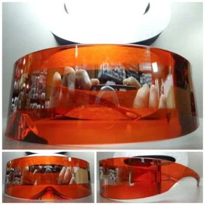 ALIEN ROBOT COSTUME PARTY CLUB RAVE CYCLOPS FUTURISTIC SHEILD SUN GLASSES Red - Picture 1 of 8
