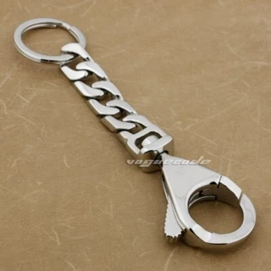 Huge Heavy Stainless Steel KeyRing Biker KeyChain Punk Accessories 3P007KCC - Picture 1 of 7
