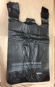 New 200ct Large 1/6 Thank You T-shirt Plastic Grocery Shopping Bags With Handle - Picture 1 of 2