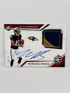 2019 Limited MARQUISE HOLLYWOOD BROWN Rookie Patch Auto /75 Chiefs RPA #107 - Picture 1 of 2
