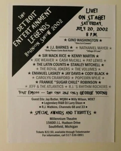 Detroit Legends Reunion Show 2002 Original Konzert Handzettel - Great Line Up! - Bild 1 von 1