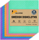 MoLKENE Swedish Dish Cloths - 10 Pack Reusable Kitchen Dishcloths - Ultra Dish -