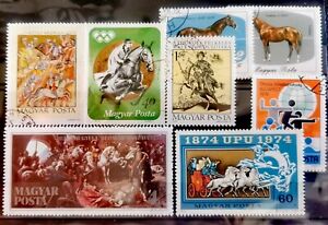Briefmarken Ungarn Gestempelt / 8 x Pferde Motiv Sortimente