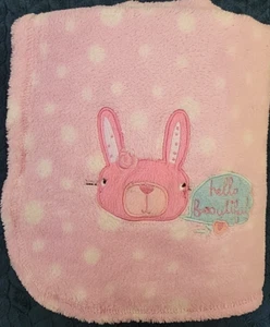 Early Days Bunny Hello Beautiful Pink Fleece Blanket Primark Preloved - Afbeelding 1 van 7