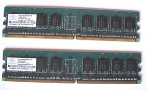 2 DDR2 DA 512MB NANYA NT512T64U88AOBY-37B PC2-4200U-444-12-A1 1Rx8 - Foto 1 di 2