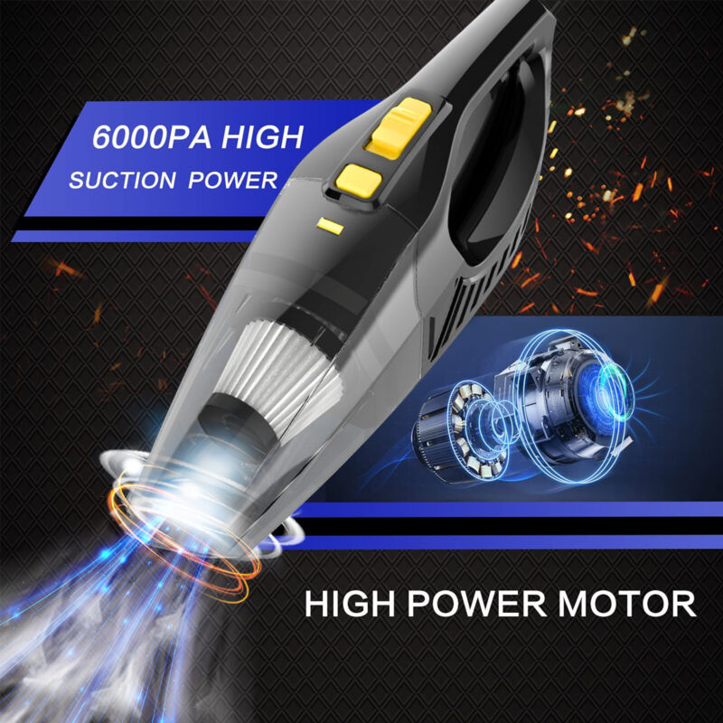 Wireless Portable Handheld Strong Suction Powerful Auto Car Home Vacuum Cleaner